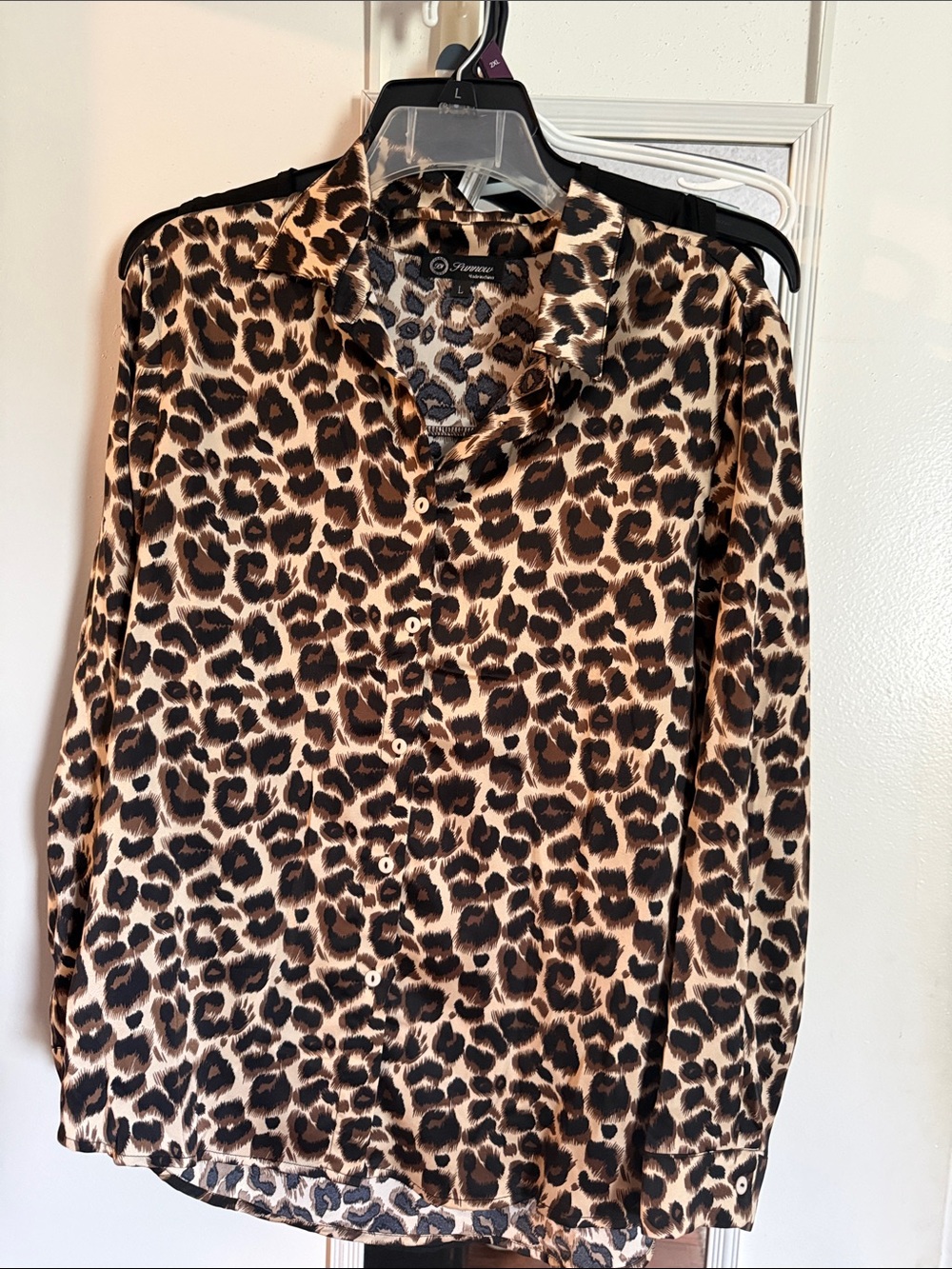 Leopard Print Blouse in Brown and Black